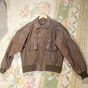 Wilson Brown Leather Bomber Jacket